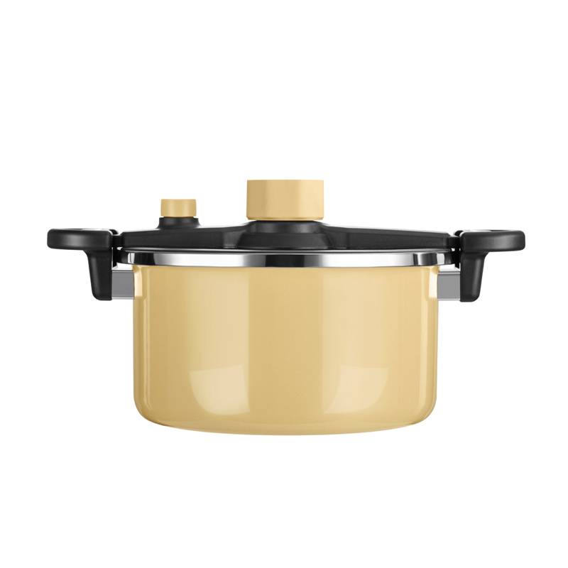 德世朗圆形钛珐琅微压营养锅6L单胆机械控制大容量健康烹饪高清大图