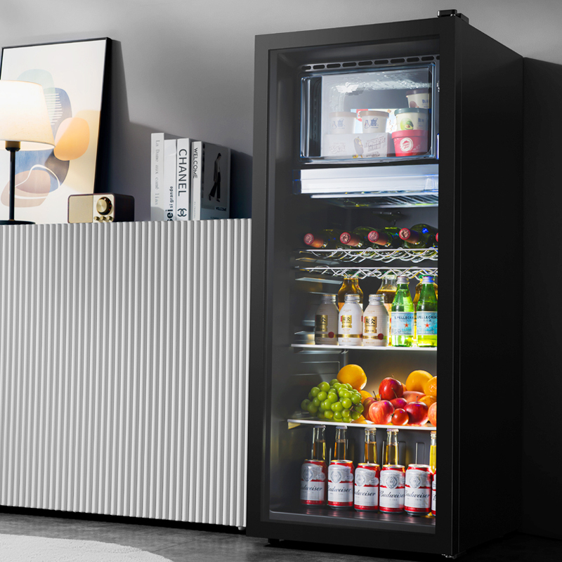 新飞冰吧小型家用单门小冰箱办公室茶叶红酒饮料保鲜柜冷藏232升展示