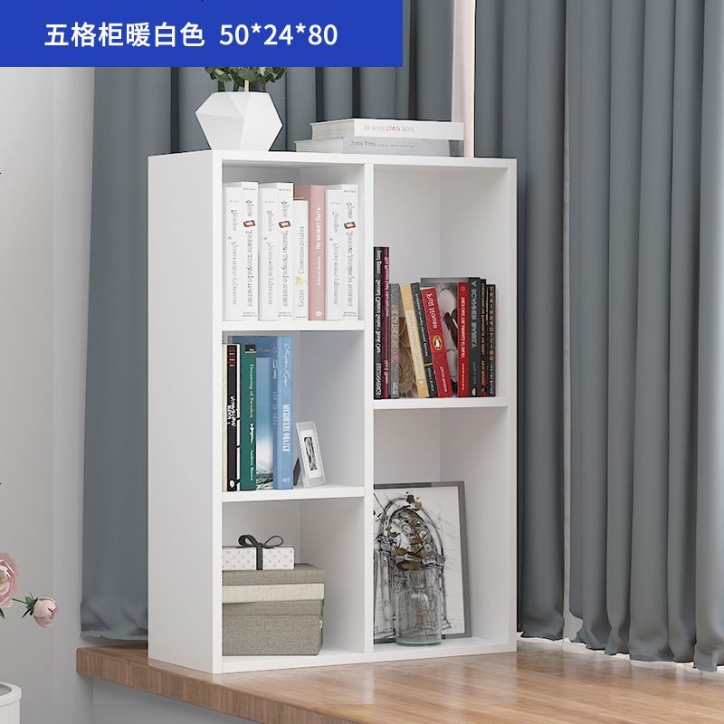 简易书架欧式落地书柜简约现代小木柜子储物柜自由组合收纳置物柜