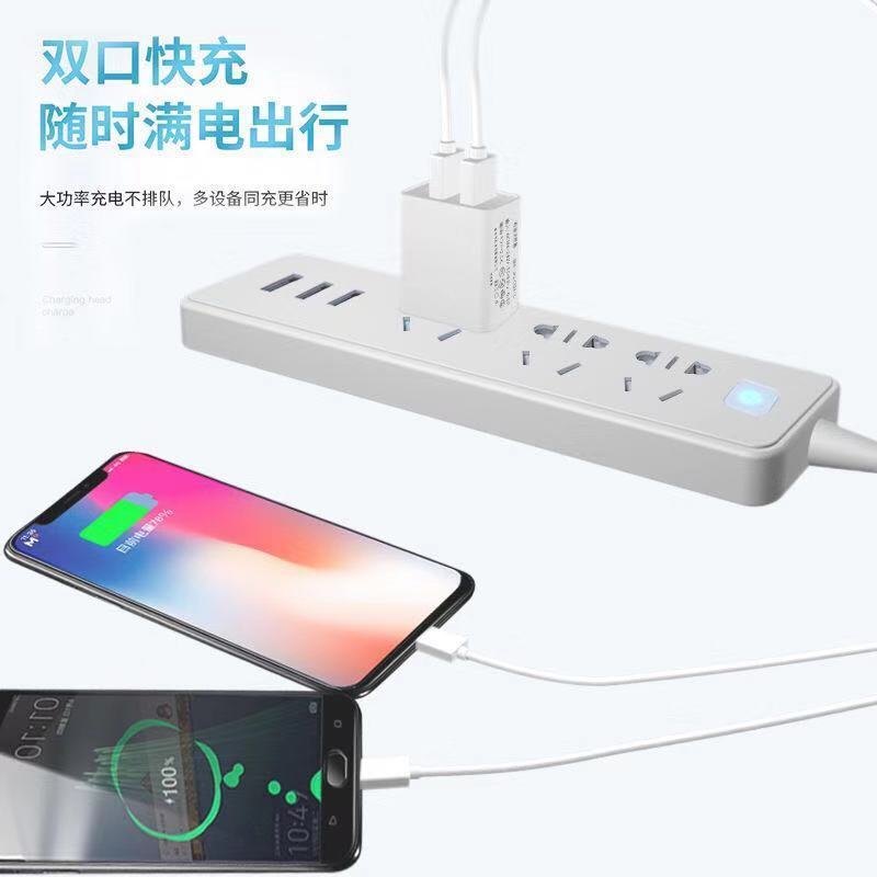 手机充电器苹果华为oppo小米vivo安卓快充通用多用直充插头充电头|2A单U充电头 【加1米苹果数据线】