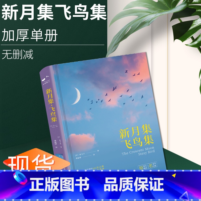 【正版】新月集飞鸟集泰戈尔著精装珍藏版书泰戈尔诗集无删减初中生必读课外书名著文学名著书籍飞鸟集泰戈尔郑振铎飞鸟集新月集