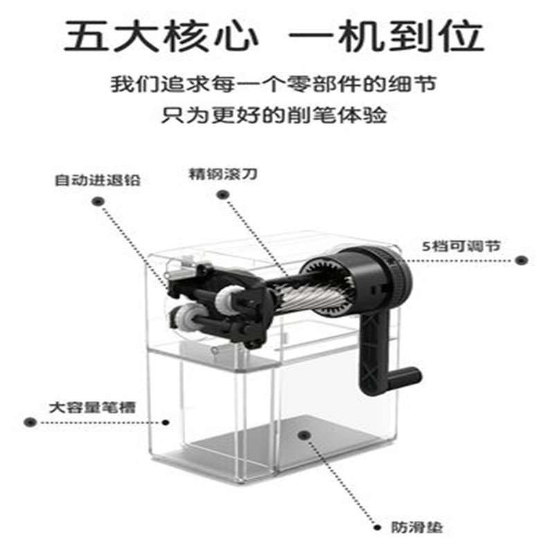 素描专用卷笔刀手摇转笔刀美术生削笔刀速写炭笔削笔器