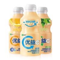 蒙牛优益C活菌型乳酸菌饮品发酵乳原味芦荟味340ml*10瓶装整箱 芦荟味340ml*10瓶