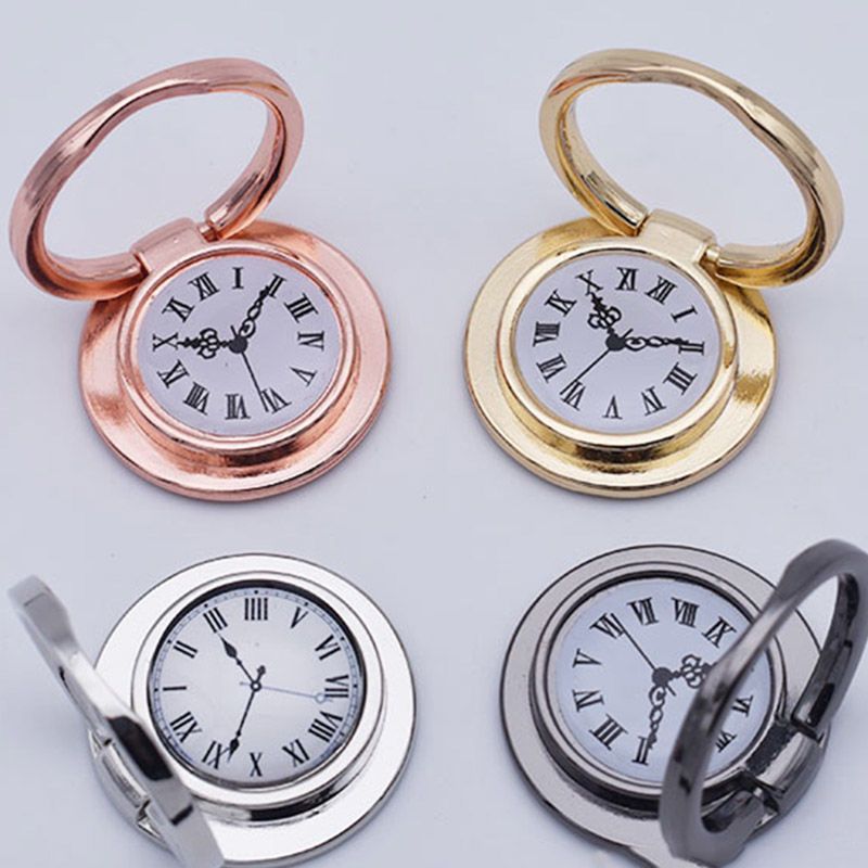 手机指环支架金属创意钟表苹果6p小米vivo通用新款懒人手指环扣金色1