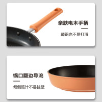 苏泊尔(SUPOR)苏泊尔煎锅·乐享系列火红点聚油平底锅不粘锅煎牛排煎饼锅电磁炉通用 PJ28LX1玻璃盖