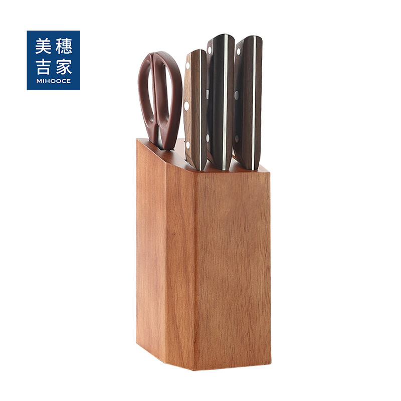 美穗吉家 原木碳化刀具 五件套