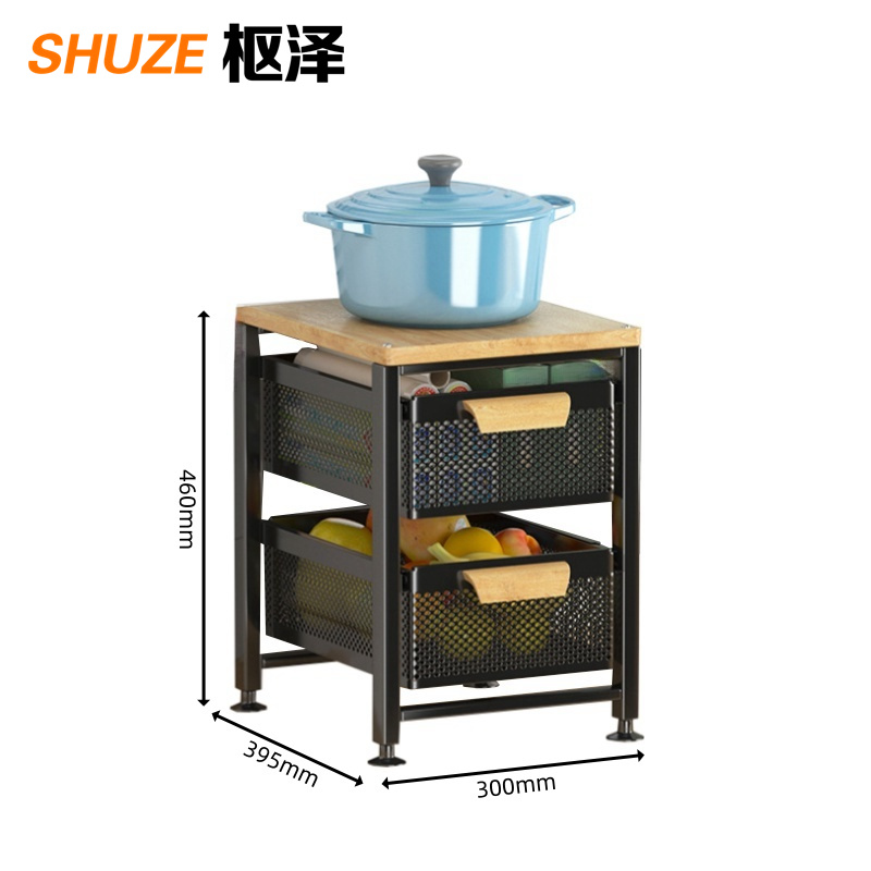 枢泽 抽拉式储物架 三层 个高清大图