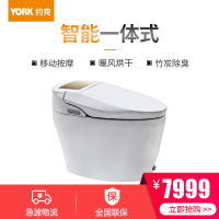 约克(YORK)智能马桶一体式智能座便器连体式喷射虹吸式带遥控模式全自动坐便器地排YK-MZ2