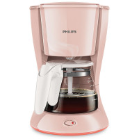 飞利浦（PHILIPS） 咖啡机 HD7431/30 家用型智能科技美式滴漏式半自动咖啡壶 粉色塑料机身