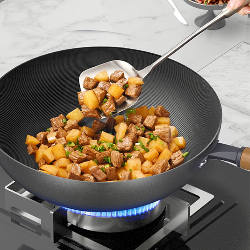 康巴赫 LPB-C32S 无涂层深氮炒锅+铲子高清大图