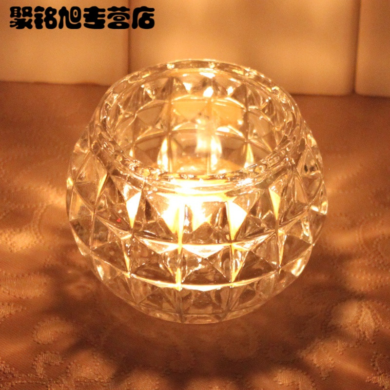 多款玻璃烛台透明水晶蜡烛台欧式浪漫婚庆生日烛光晚餐蜡烛-13号玻璃烛台