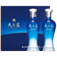 洋河天之蓝46度480mL*2瓶礼盒装 蓝色经典 洋河官方旗舰店 浓香型白酒