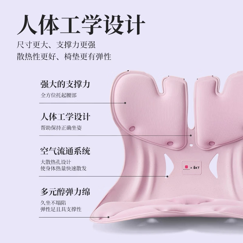 BKT 人体工学护腰坐姿椅 加大版 摩卡黑(不带坐套)-故宫宫廷联名款高清大图