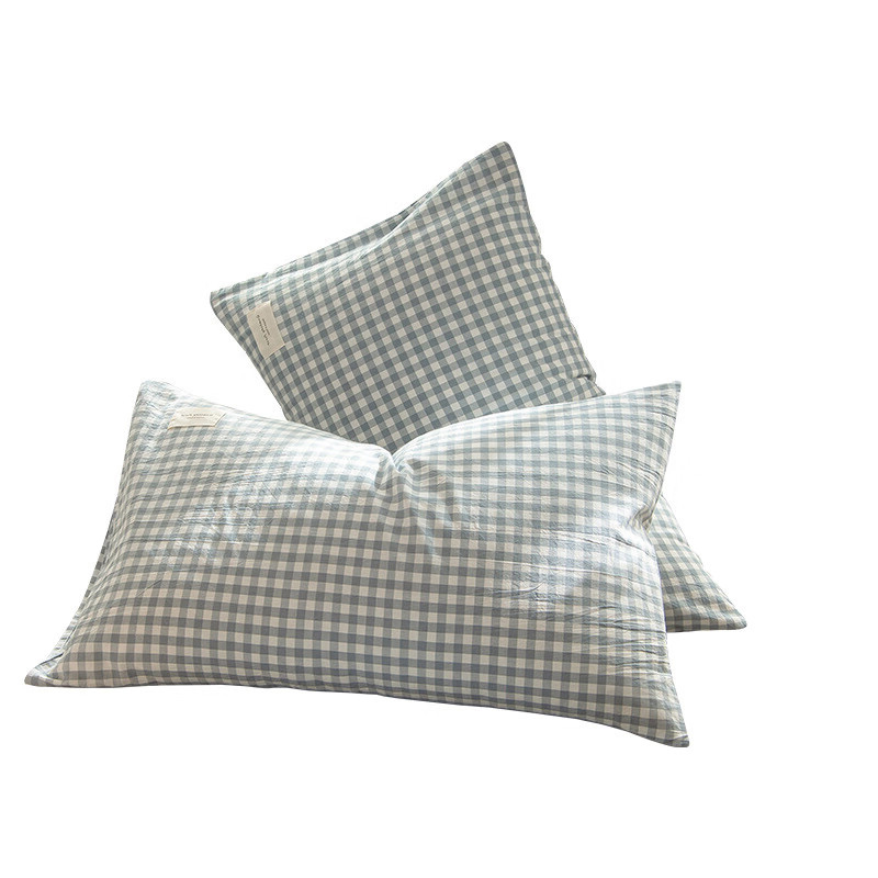 优福安达ZT20230029 水洗棉枕套 全棉色织枕头套 2只一对装高清大图