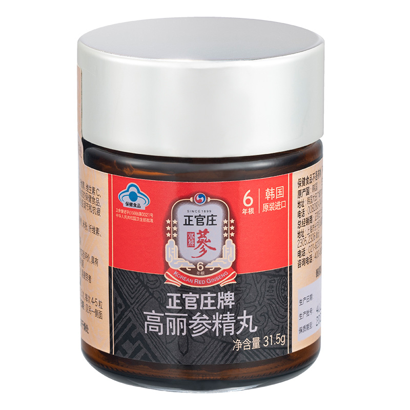 正官庄高丽参精丸丸状剂型服用方便6年根抗疲劳31.5g高清大图