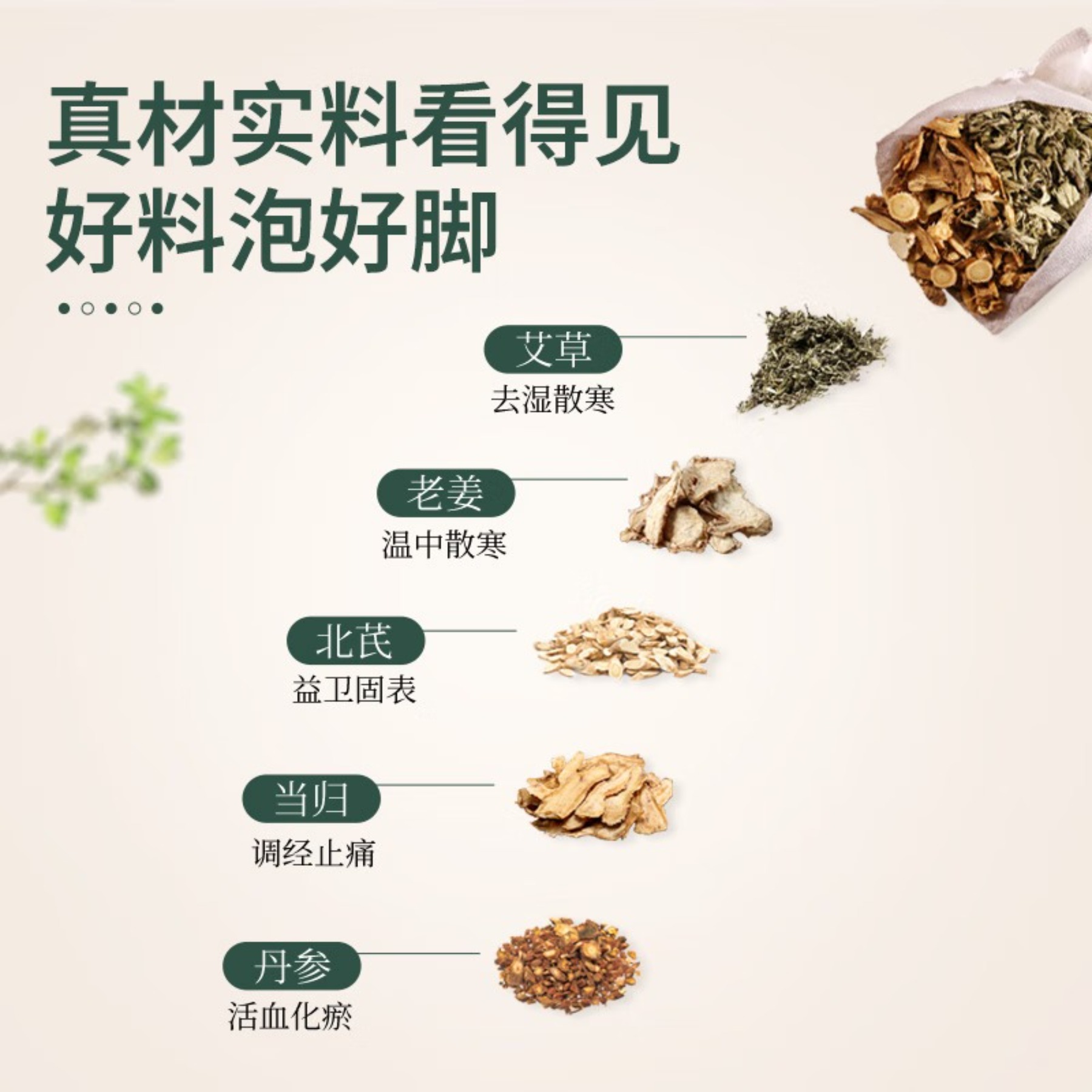 瑶辰泡脚药包40g/包*20包 (轻身纤体足浴包艾草草本瑶浴泡澡男女通用)高清大图