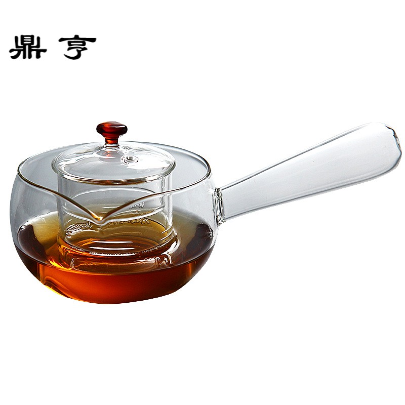 鼎亨煮茶玻璃壶泡茶花茶壶功夫茶具冲茶器过滤带盖侧把公道杯煮茶