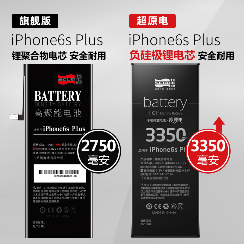 新品高容量飞毛腿正品苹果6s电全新上市超原电苹果6电池2080mah送整套