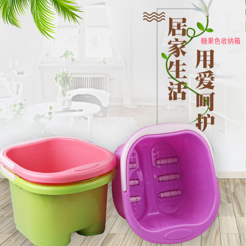 领路者(Lingluzhe) 加厚六轮足浴桶按摩足浴桶塑料/个 40cm*30cm*24cm