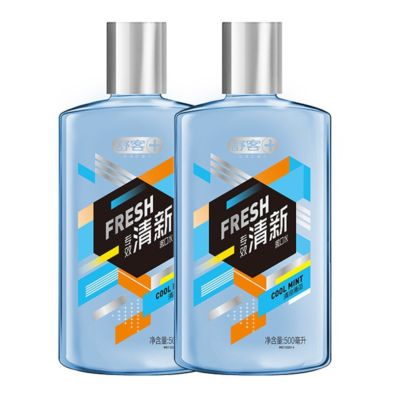 舒客(Saky) 专业清新 漱口水/500ml*2 清凉薄荷