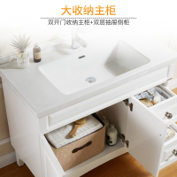 法恩莎卫浴浴室柜组合洗脸盆柜欧式卫生间洗漱台1米FPGM3622H-A