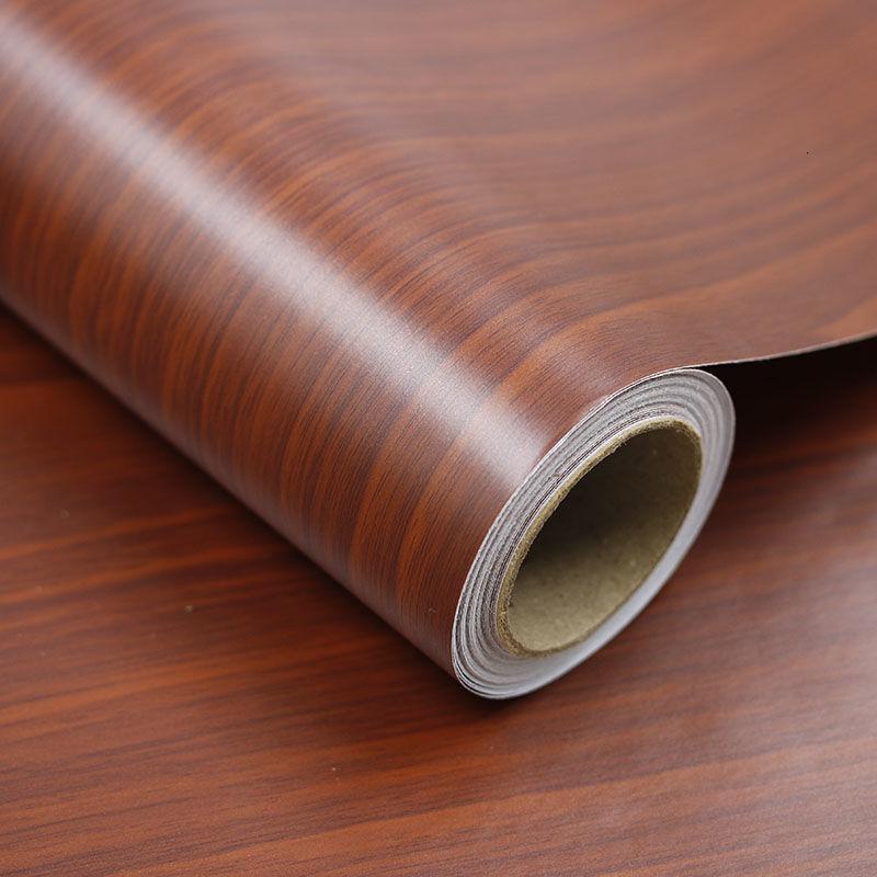 家具翻新贴纸波音软片防水自粘墙纸旧家具橱柜衣柜柜子书桌木纹纸视频