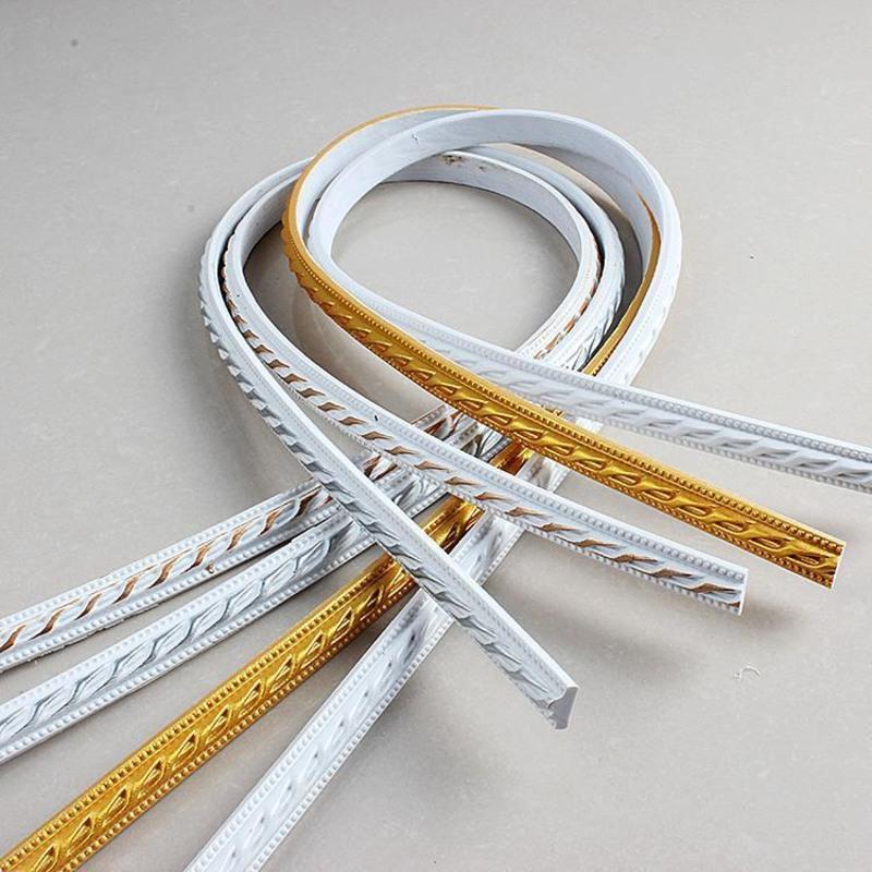 pvc软线条镜边框线条石膏吊顶压边条相框包边pu背景墙装饰线条11x06cm