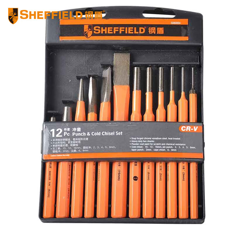 钢盾(SHEFFIELD) S080004 12件套冲凿系列【家用】