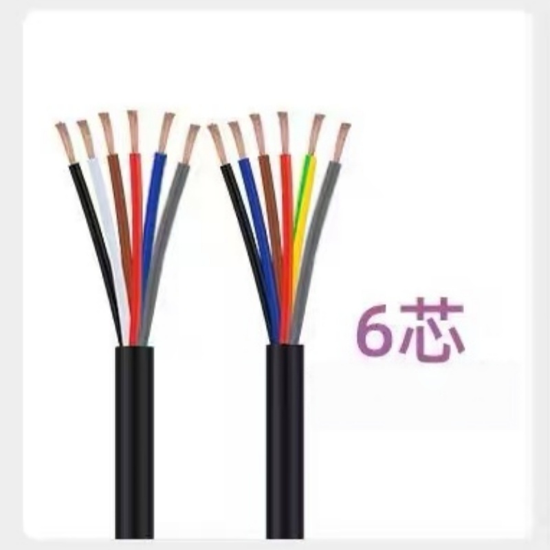 盛盛 护套线电源线(备注颜色 黑,白) RVV6*0.5mm²100米 卷高清大图