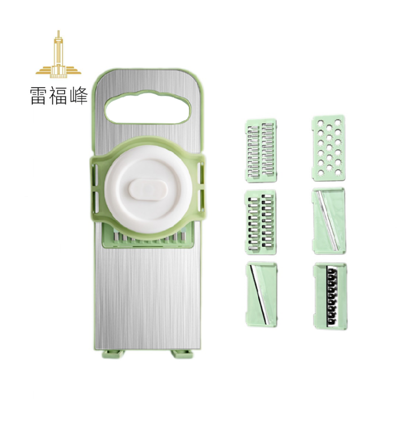 雷福峰 多功能切菜神器擦丝器抹茶绿6刀头(送护手器)/套高清大图