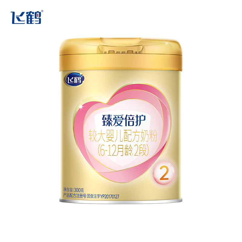飞鹤 臻爱倍护2段较大婴儿配方奶粉听装300g