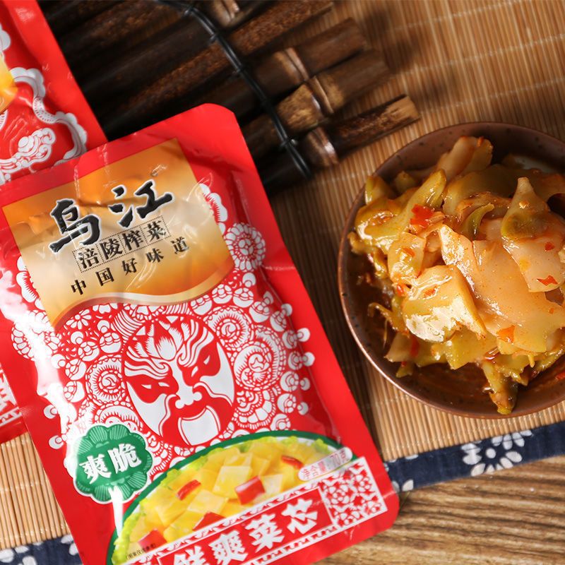正宗乌江榨菜涪陵榨菜丝芯片小包装清淡开味下饭菜咸菜咸菜泡菜70g