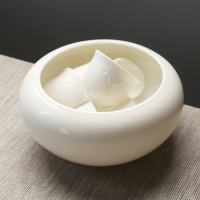 苏氏陶瓷 SUSHI CERAMICS茶具配件中国白白瓷罗汉陶瓷茶洗 茶杯碗(亮面)