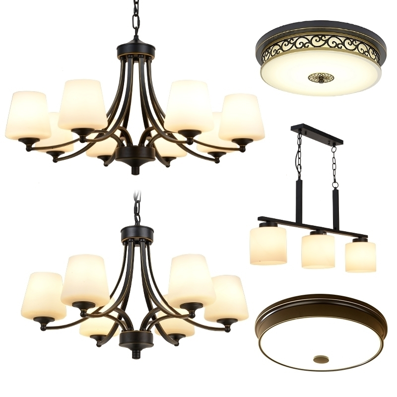 闪电客灯具套餐组合三室两厅两室美式简约代客厅温馨卧室大气家用吊灯