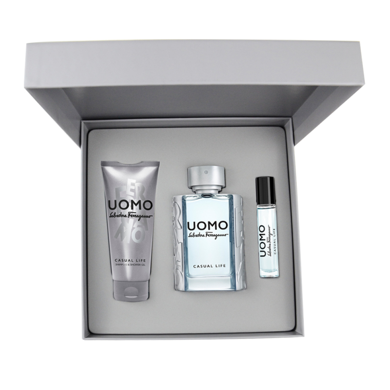 菲拉格慕(Ferragamo)峰逸男士淡香水臻享礼盒100ml+100ml+10ml