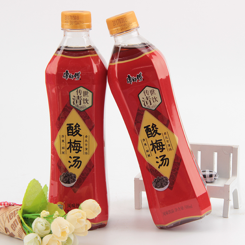 康师傅 传世清饮 酸梅汤500ml*15瓶 果汁果味饮料 风味饮品 整箱装