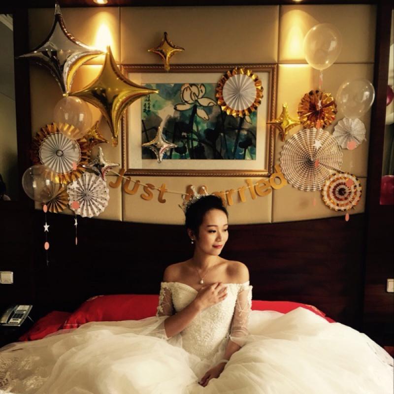 结婚用品婚礼场景布置婚房装饰婚庆铝箔字母卡通铝膜气球