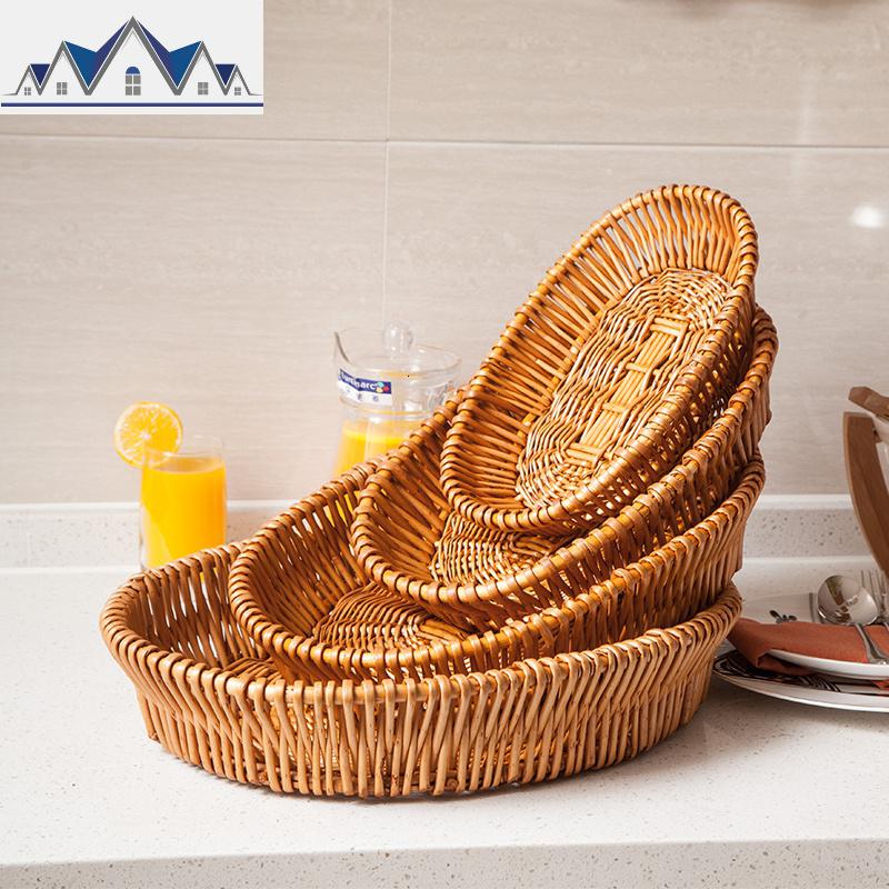 藤编干果蔬菜收纳筐展示筐柳编水果篮面包盘水果盘可定做_1_564_112 蜜糖色40*30*8