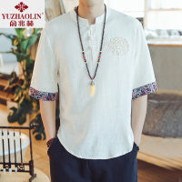 俞兆林(YUZHAOLIN)中国风男装T恤男短袖亚服唐装中式汉服宽松加肥加大码半袖潮