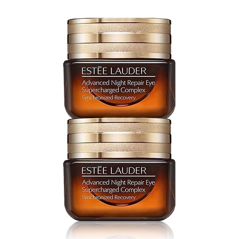 (Estee Lauder)雅诗兰黛小棕瓶眼霜 改善眼袋改善黑眼圈小棕瓶抗蓝光眼霜15ml*2+小样5ml高清大图