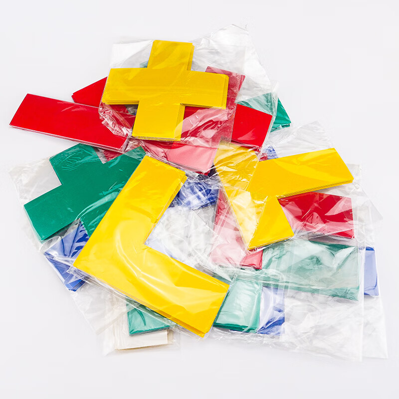 海斯迪克hkl1425s管理地贴6s定位贴地面贴纸四角定位标签155cm红色l型