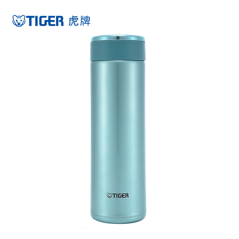 [时尚商务保温杯]虎牌(tige)商务保温杯 保温保冷商务随手杯 水杯 高光银蓝 MMW-A48C-AM 480ml高清大图