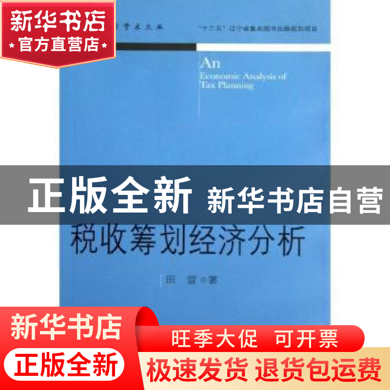 正版 税收筹划经济分析 田雷著 东北财经大学出版社 978756541162高清大图