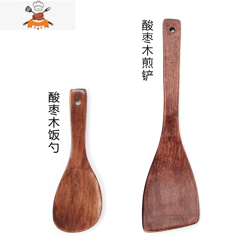 敬平木铲子不粘锅专用锅铲套装木质平底锅铲煎铲饭勺家用炒菜铲子厨具高清大图