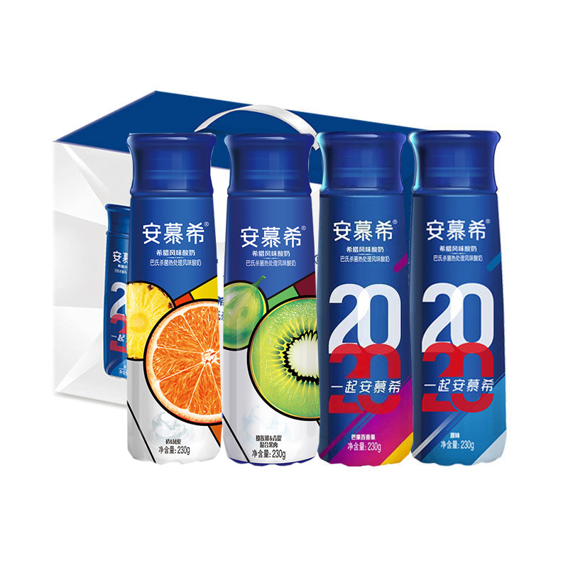 6月产伊利安慕希高端酸奶230gx10瓶百香果原味凤梨味随机发参数