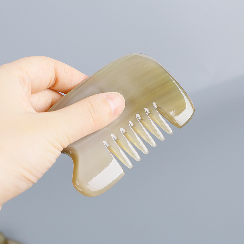 美度(meidu)美发工具 天然牛角梳子刮痧按摩牛角梳手工艺美妆梳加工刻