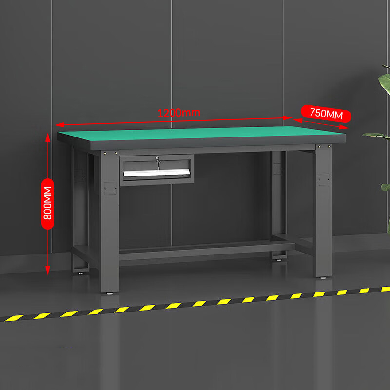 鑫金虎 防静电工作台车间流水线操作台工厂维修检验桌重型钳工台吊一抽 1.2m高清大图