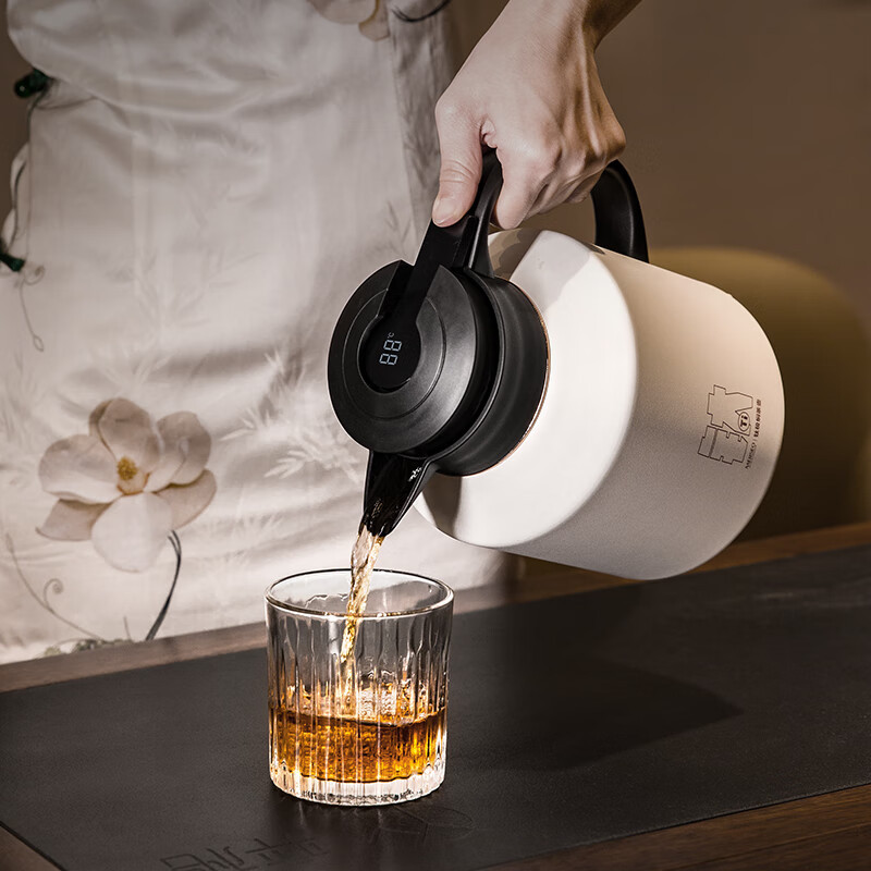 米索meiiseomm1700wt纯钛焖茶壶智能显温保温壶办公室闷泡茶大容量17l