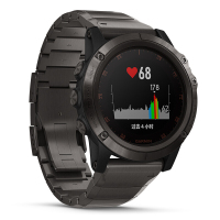 【顺丰发货】【送截表器】佳明GARMIN飞耐时fenix5xPlus 健身音乐时尚NFC支付户外运动手表100防水（钛合金表身表链ADLC镀膜蓝宝石镜面）