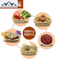 柳编笸箩圆形馒头筐家用藤编收纳筐水干果篮盘针线簸箩厨房馍筐 三维工匠收纳篮